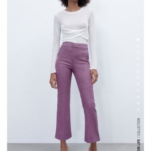 “Last one”ZARA HOUNDSTOOTH MINI FLARE PANTS